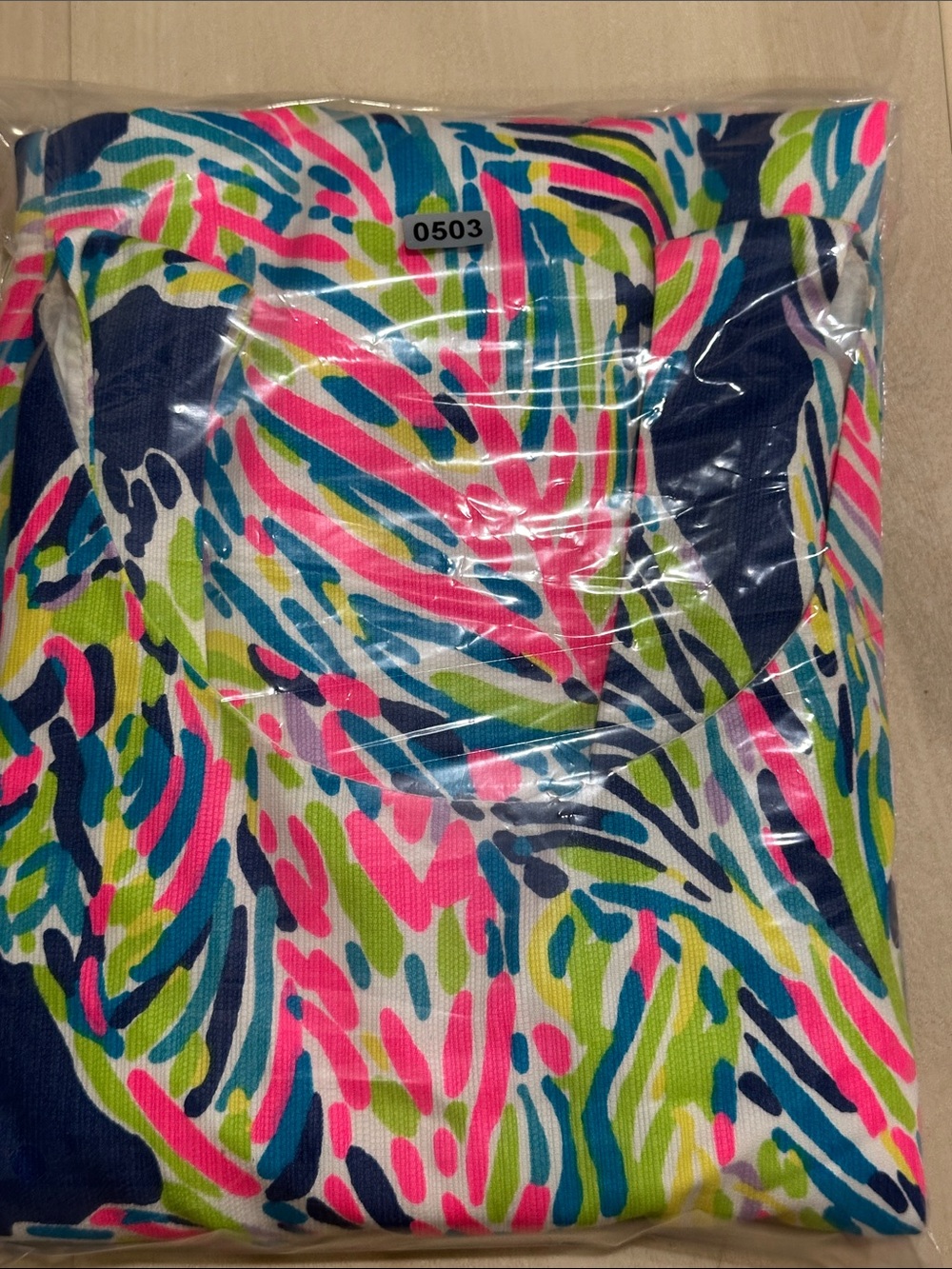 Lilly Pulitzer Cathy Shift Dress Sz 14 Indigo Palm Reader print out Resort wear - Picture 12 of 12